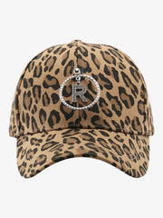 Retro Leopard Print Curved Baseball Cap