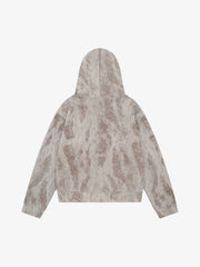 Cheetah Zipper Cardigan Fur Hooded Jacket