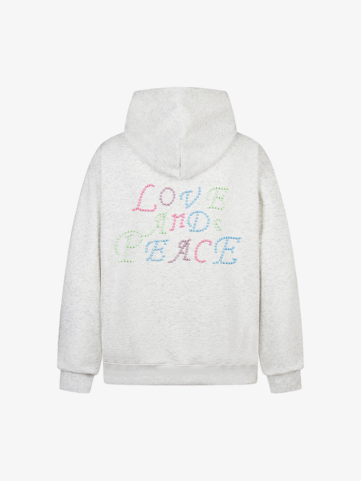 Colorful Beaded Letter Pattern Hoodie