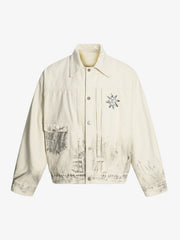Street Hip-Hop Portrait Print Graphic Jacket