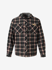Retro Plaid Patchwork Hooded Work Shirt