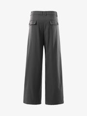 Pleated Drape Bootcut Suit Pants
