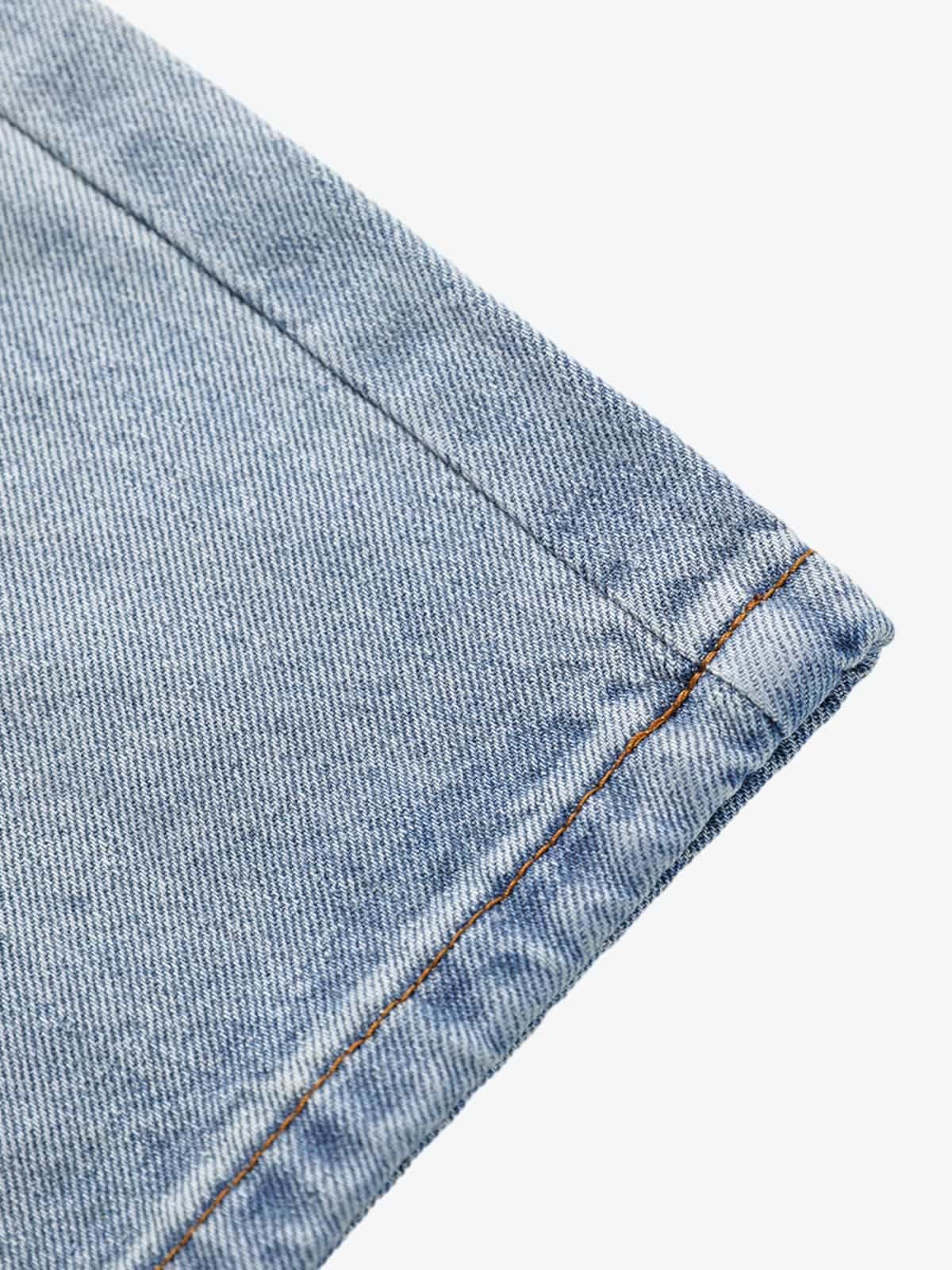 Vintage Washed Beard Pattern Machete Jeans