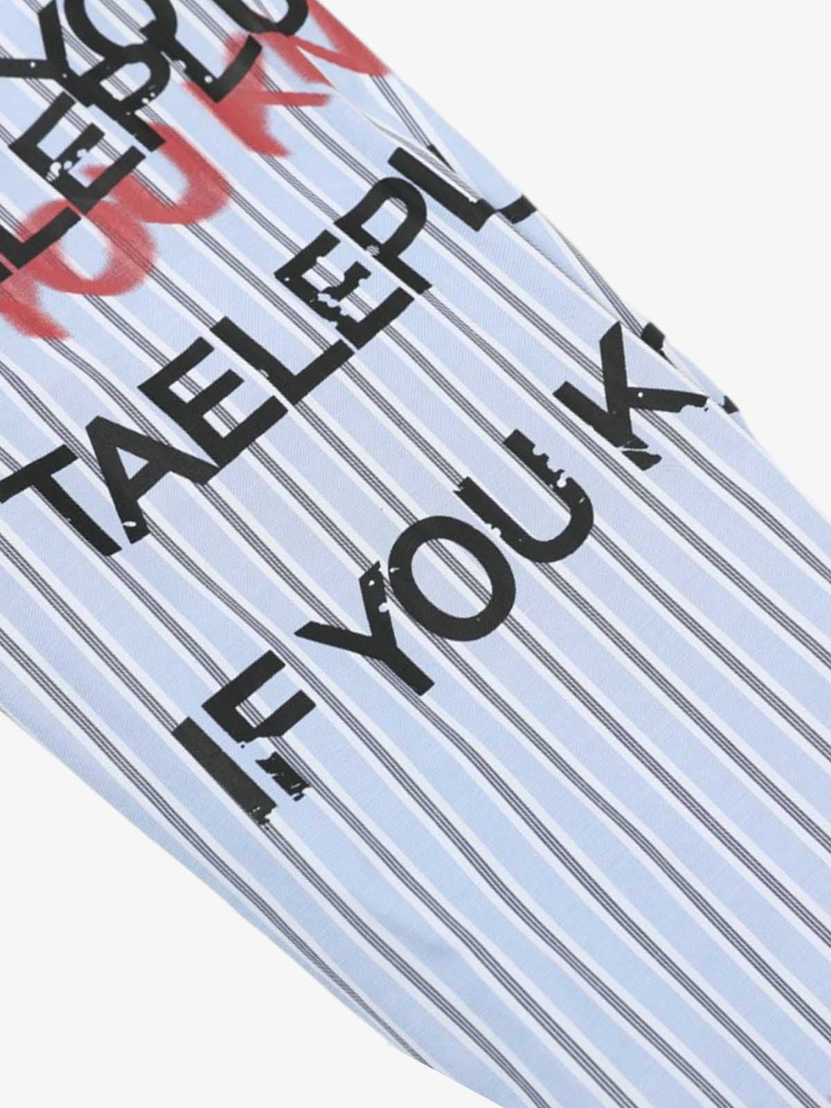 Street Lettering Vintage Striped Shirt