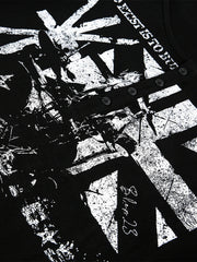 Double Collar Design Printed T-Shirt