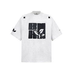 Street Heavy Embroidered Floral T-Shirt