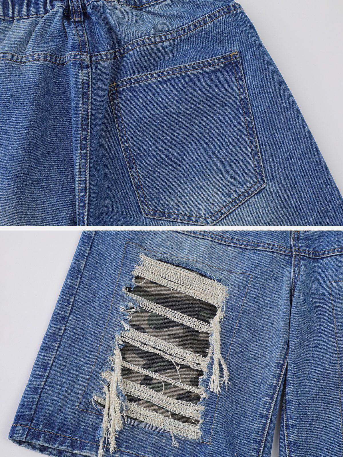 Fake Hole Camouflage Patch Jorts
