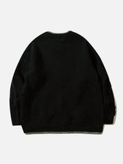 Fake Two 3D Star Graphics Sweater