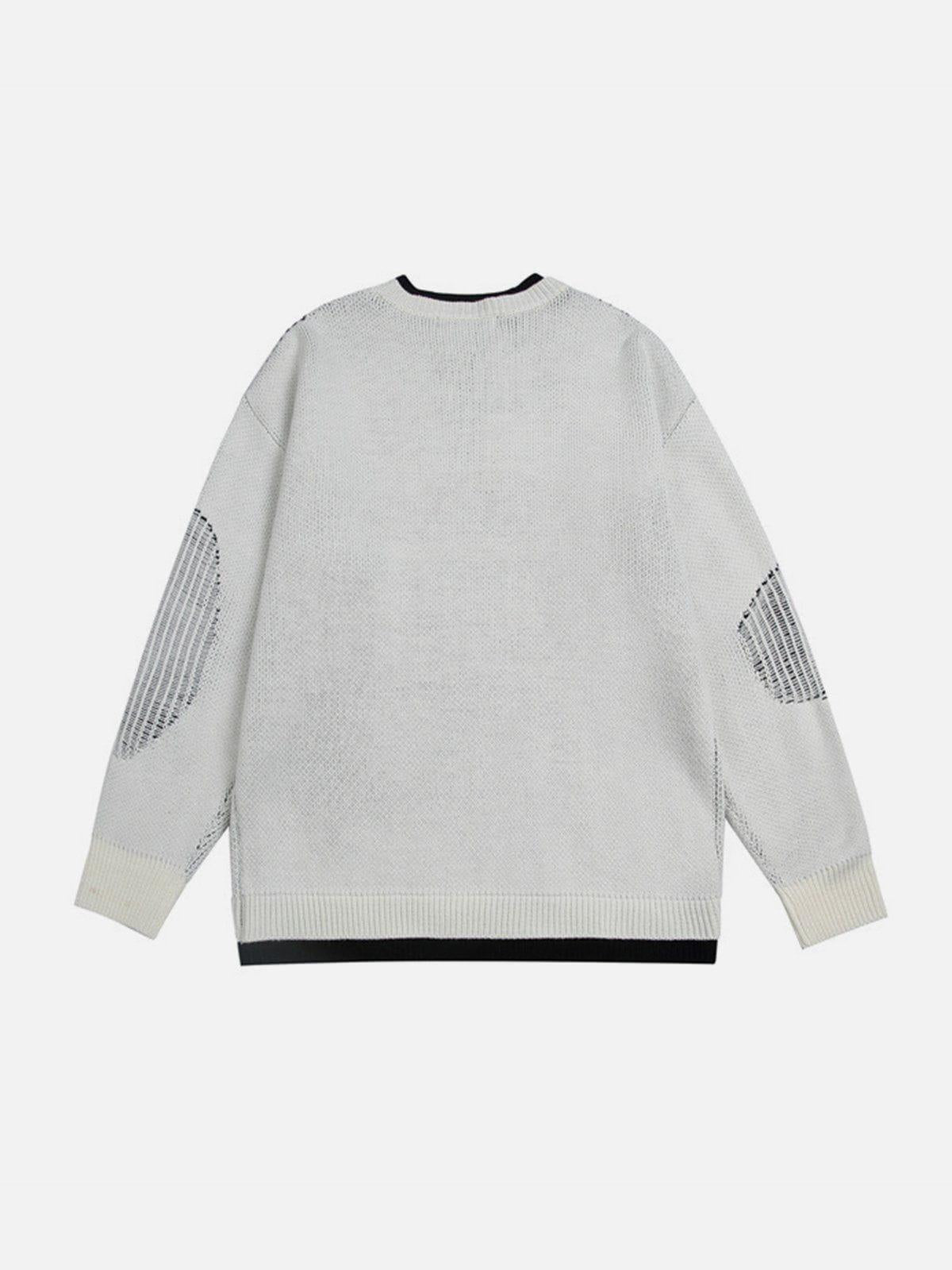 Fake Two Breakage Design Sweater