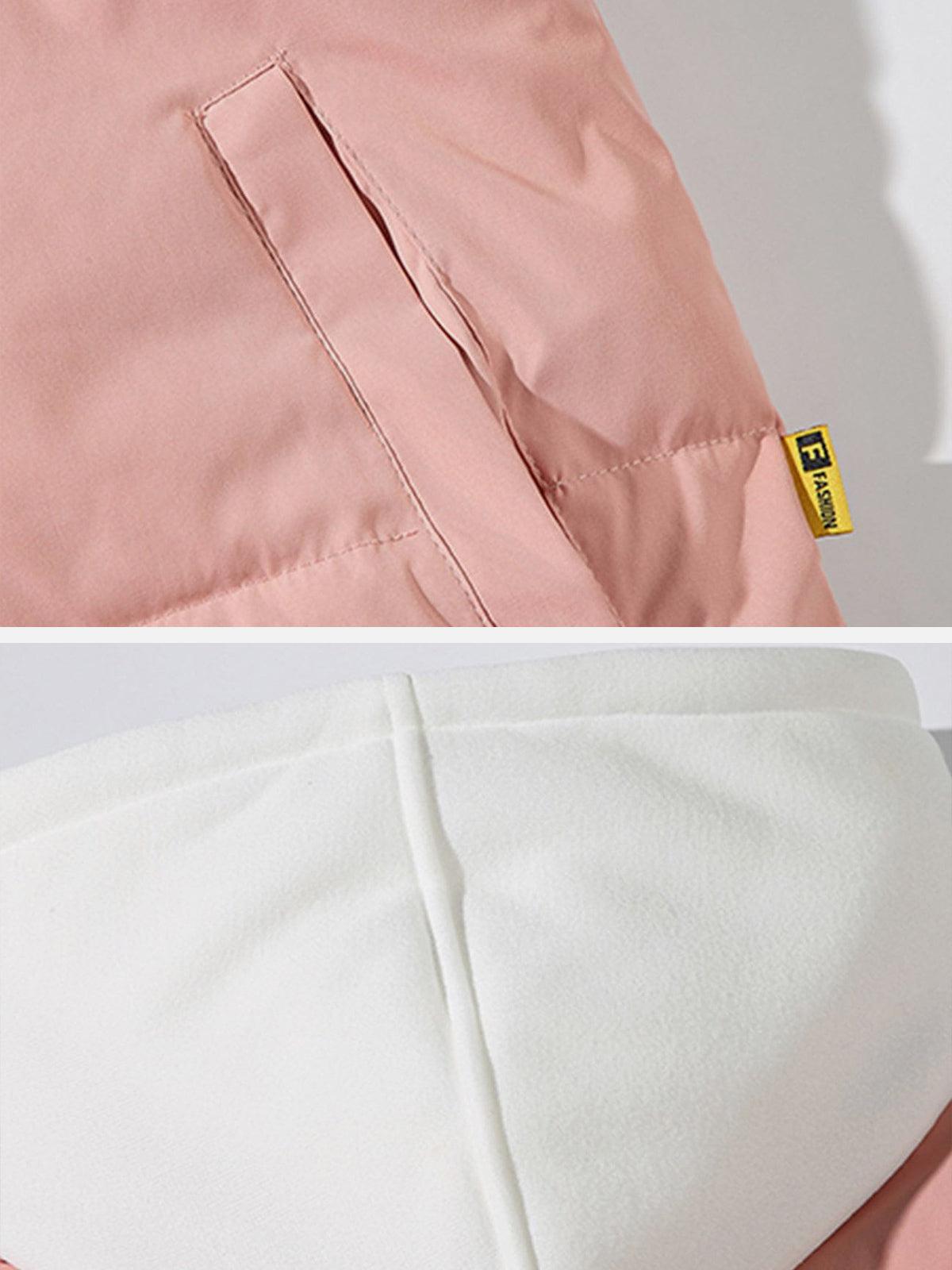 Fake Two-Piece Hooded Winter Coat