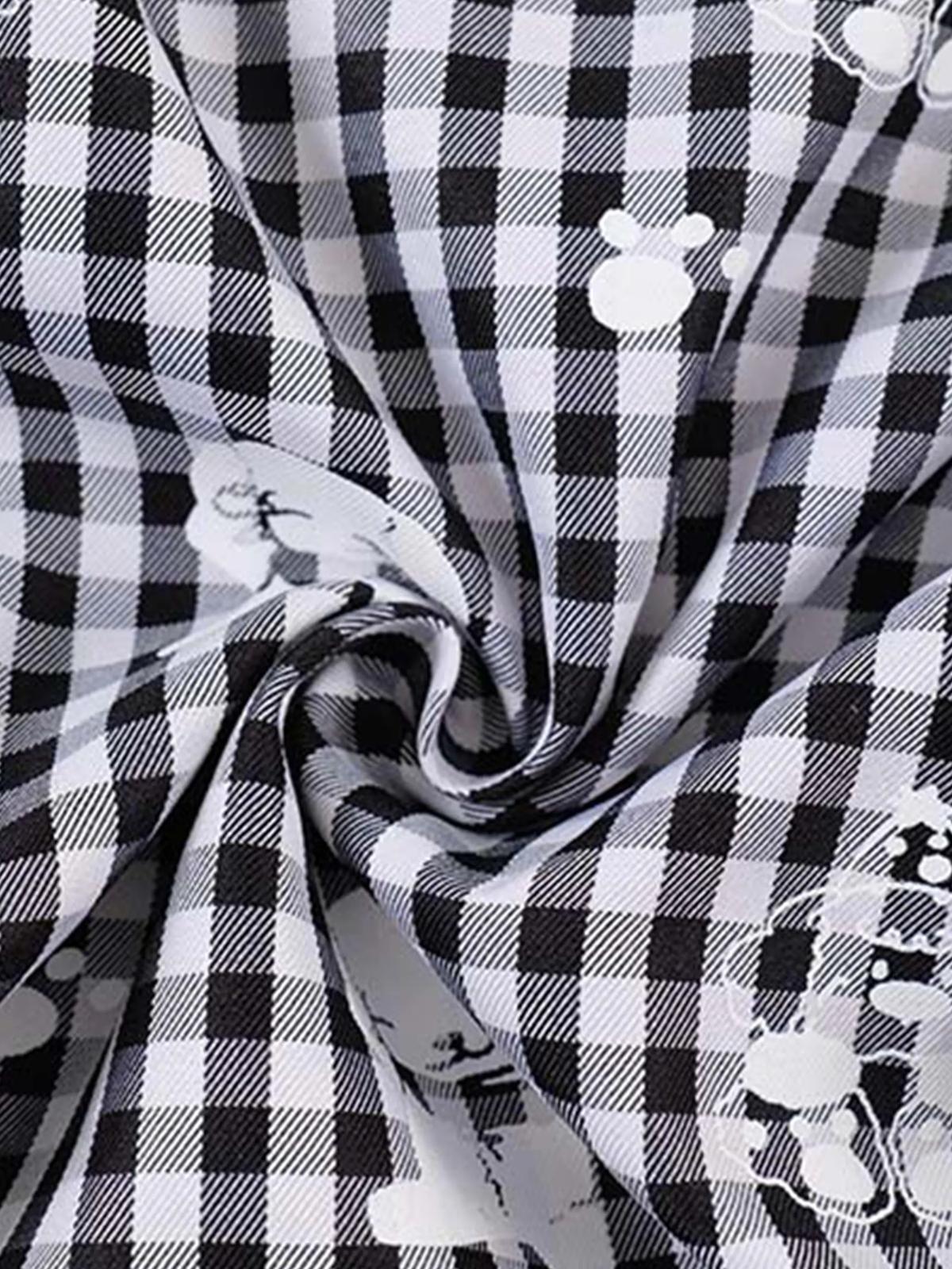 Fake Two-Piece Print Plaid Sweatpants