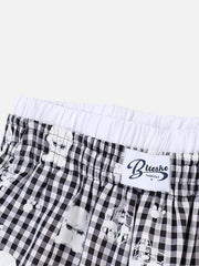 Fake Two-Piece Print Plaid Sweatpants
