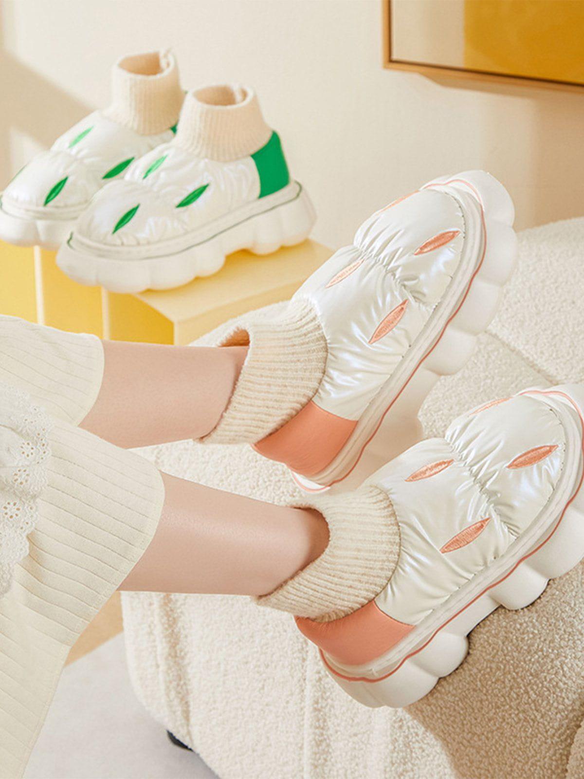 Fantastic Design Latex Cotton-Padded Shoes