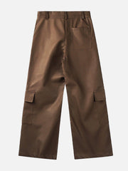 Faux Leather Cargo Pants