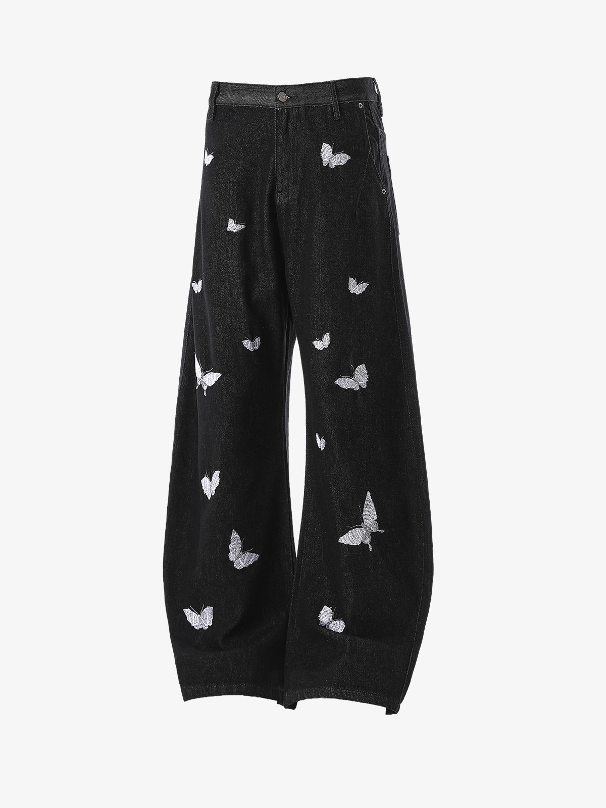Butterfly Embroidered Scimitar Jeans