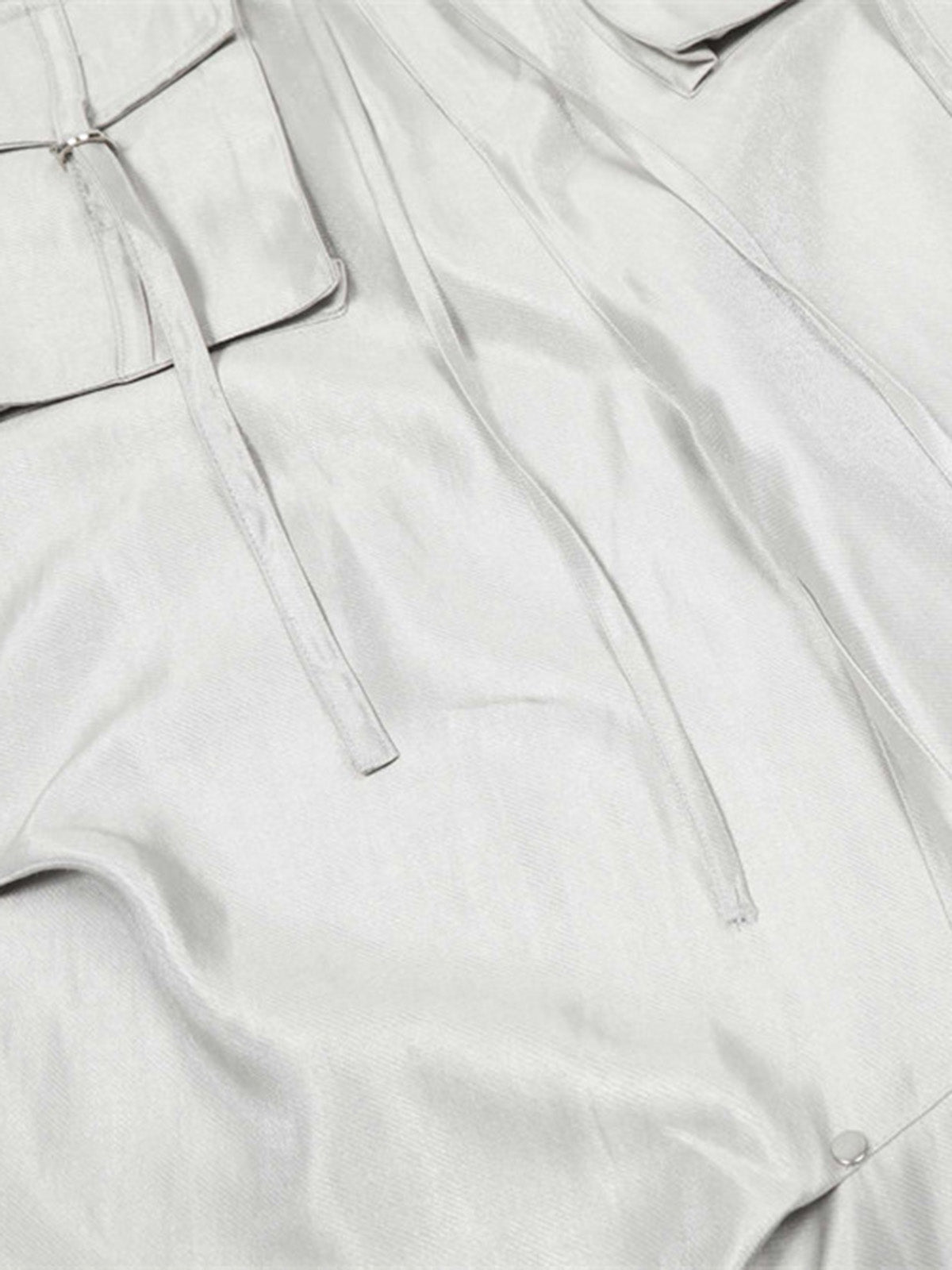 High Street Rivet Pleated Workwear Multi-Pocket Casual Pants