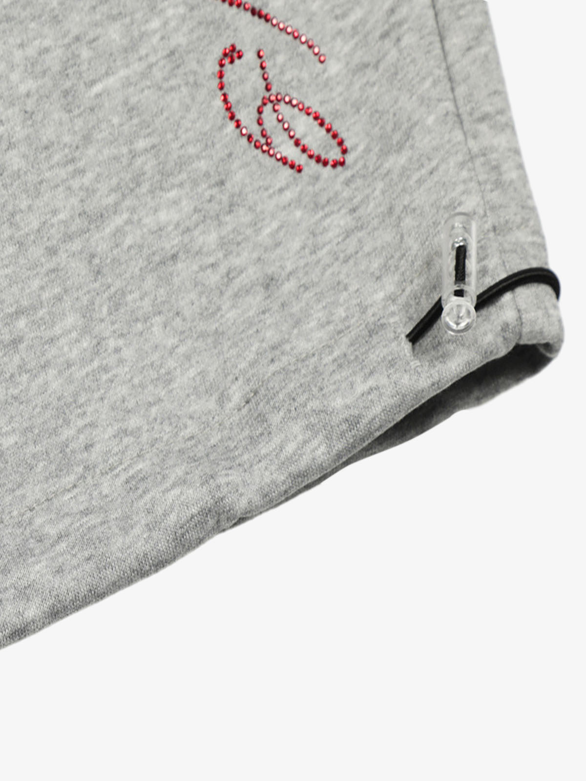 Draped Red Diamond Drawstring Casual Pants