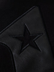 Vintage Patchwork Leather Baseball Jacket