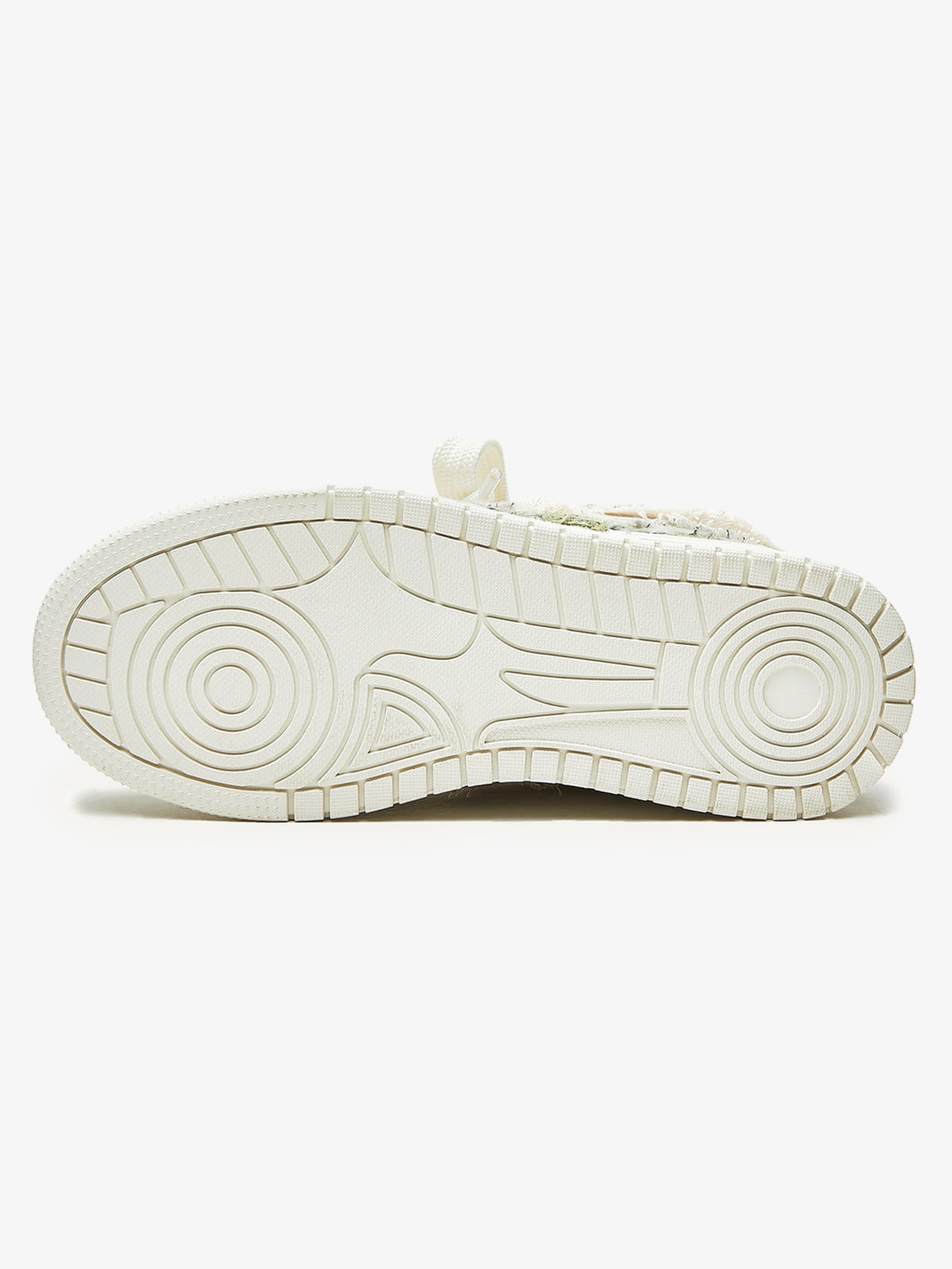 Vintage Tweed Patchwork Frayed Edge Chunky Sneakers