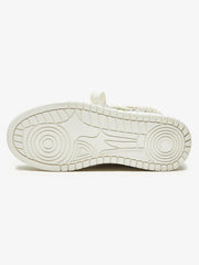Vintage Tweed Patchwork Frayed Edge Chunky Sneakers