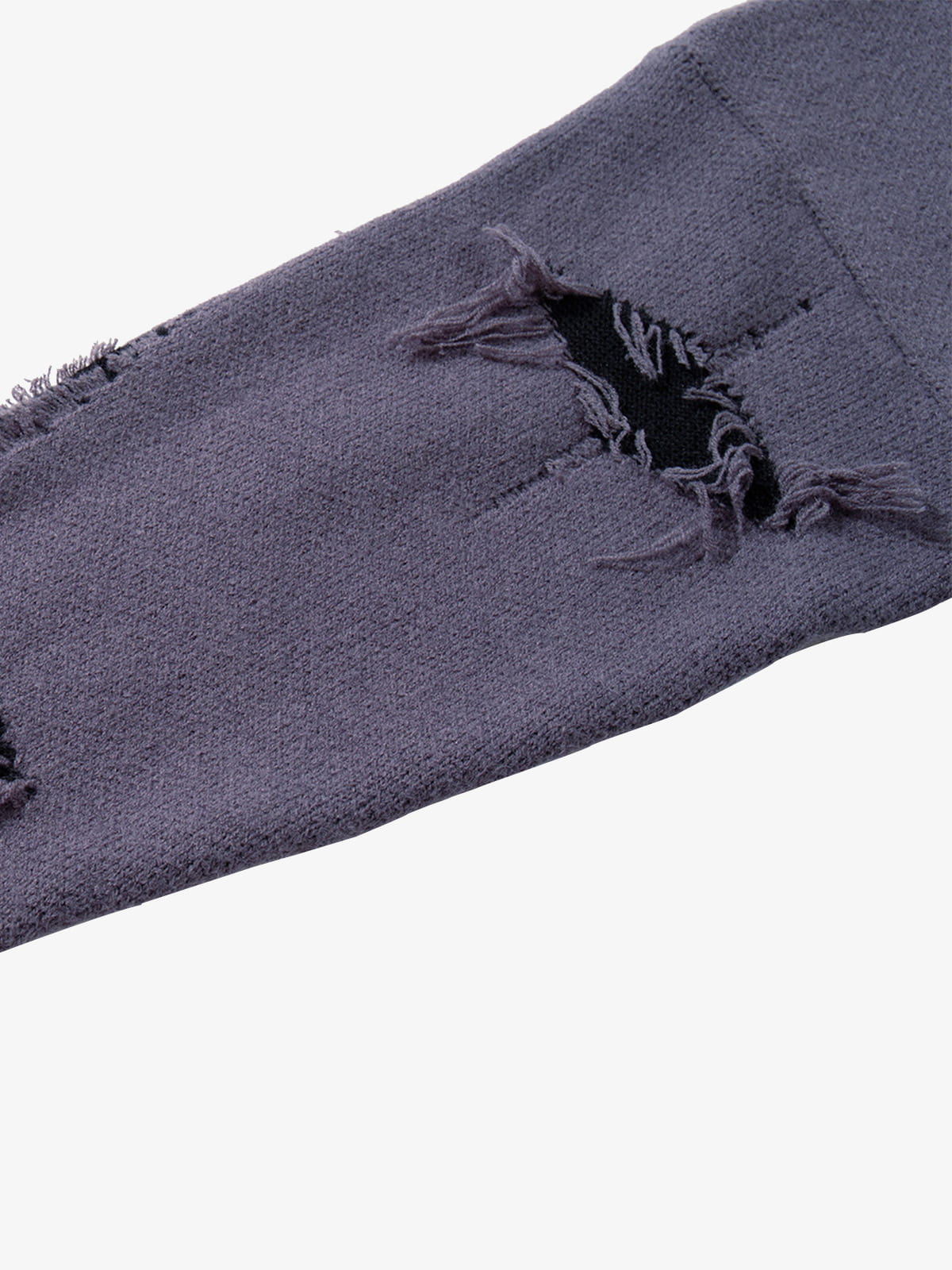 Hip-Hop Dark Skull Frayed-Edge Knit Sweater