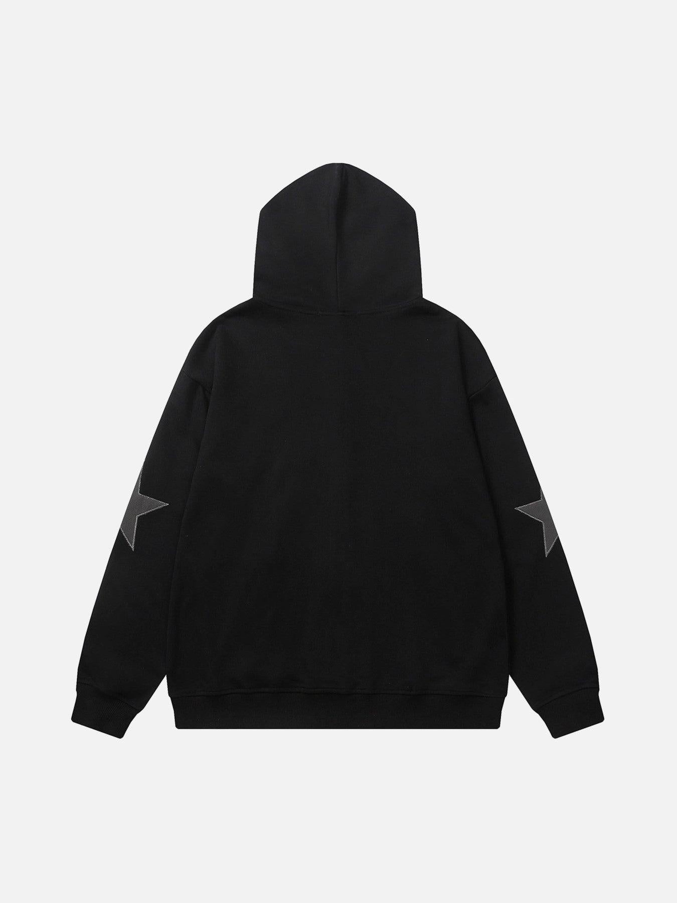 Five-Pointed Zipper Hoodie