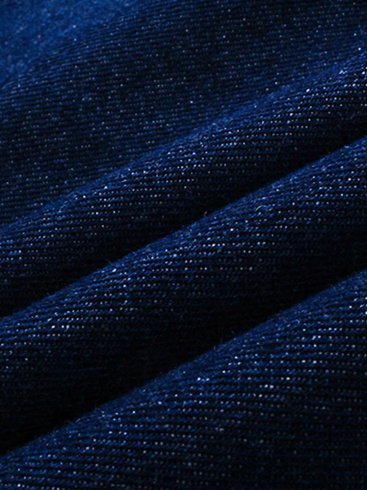 Flame-Scarred Towel Embroidered Jeans