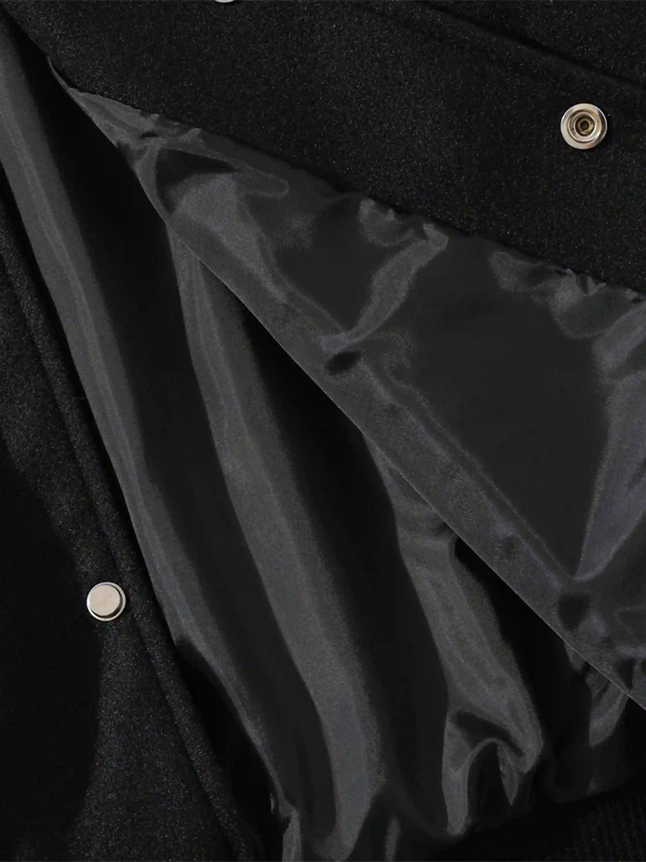 Flocking Embroidery Baseball Jacket