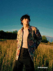Floral Embroidered Long-Sleeved Shirt