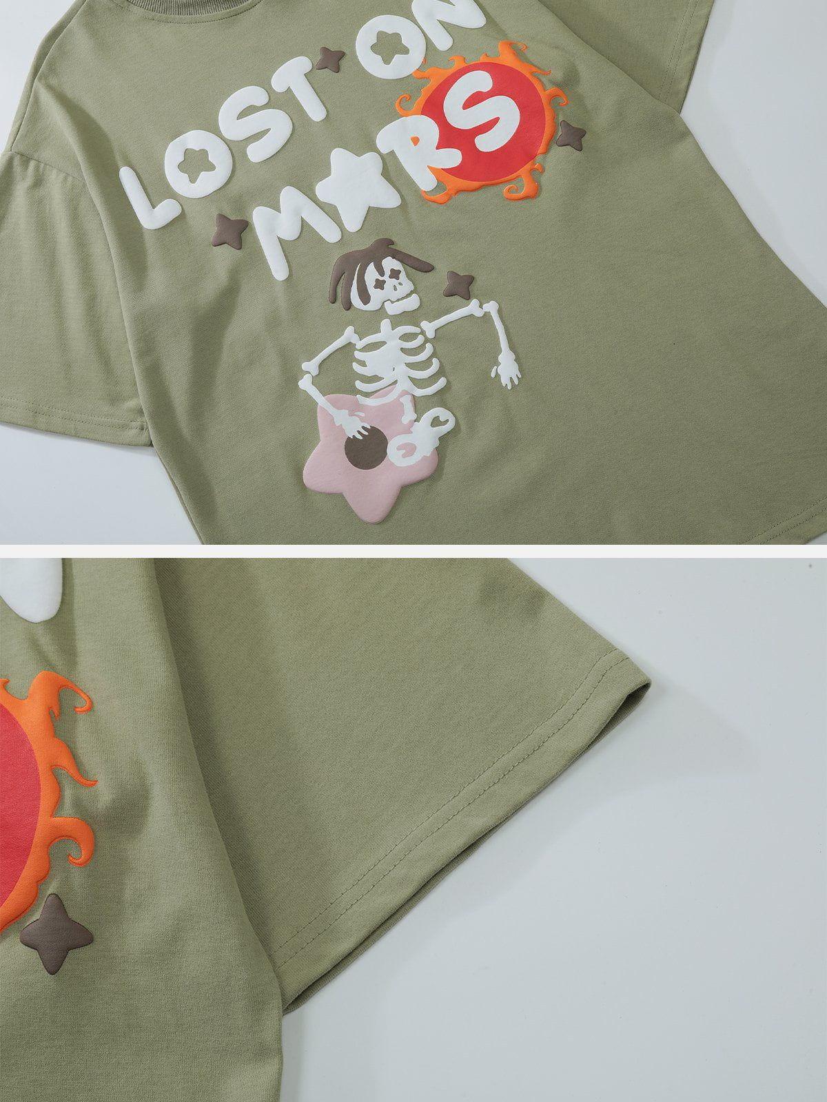 Flower Skeleton Graphic Tee