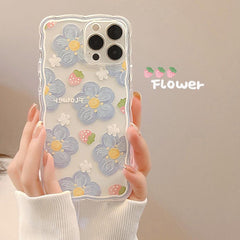 Flowers & Strawberries iPhone Case