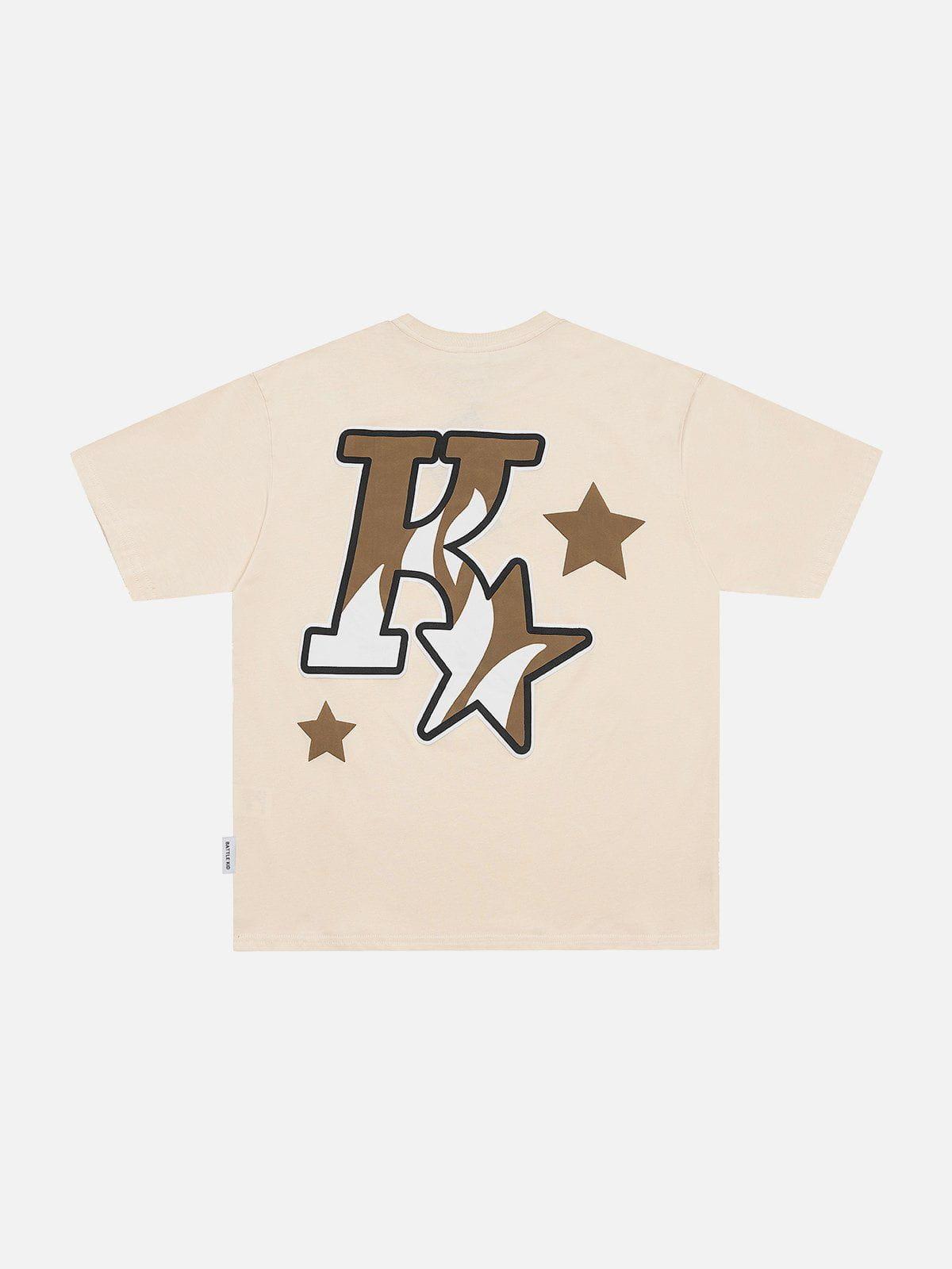 Foam Printing Star Tee