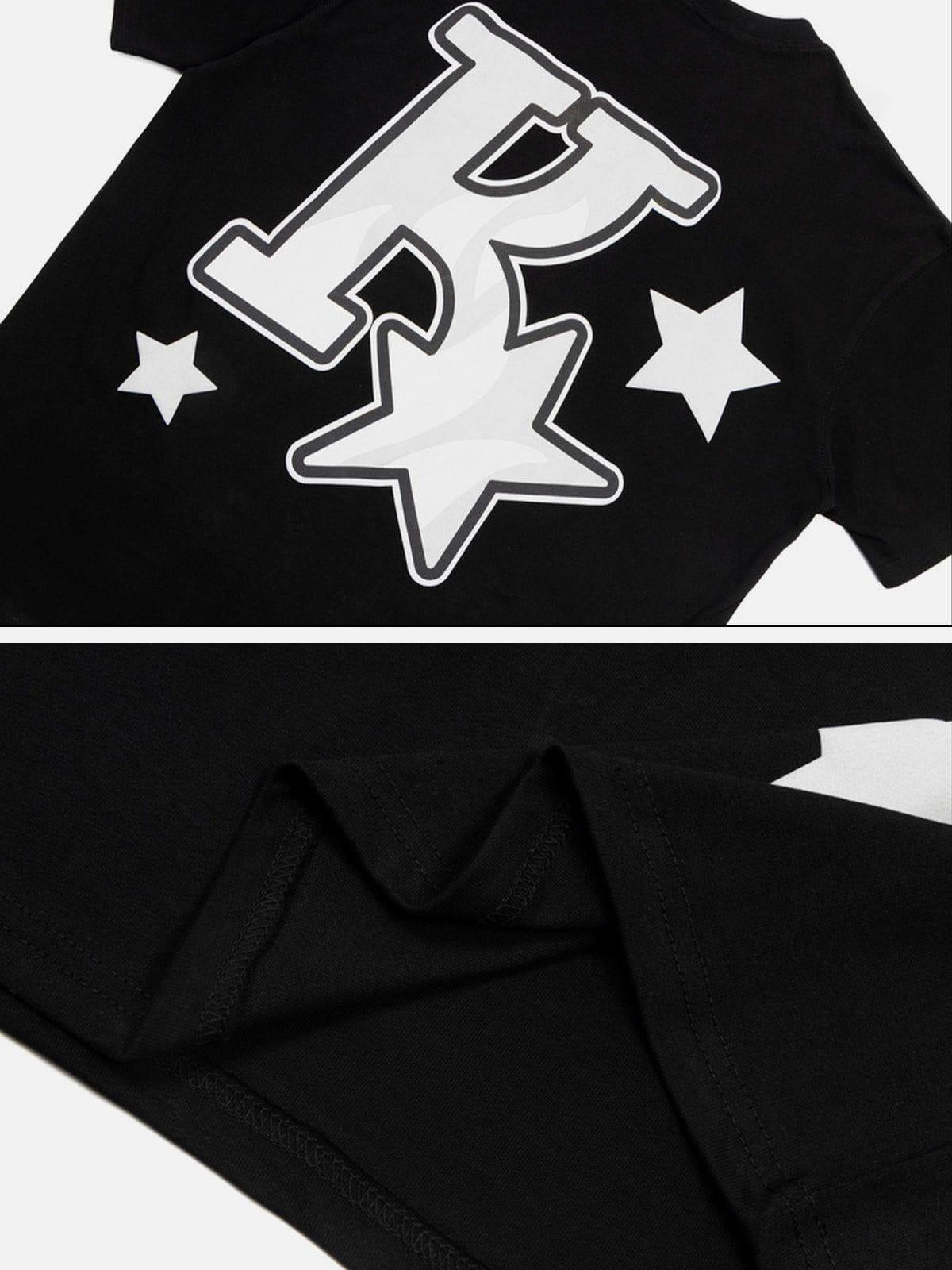 Foam Printing Star Tee