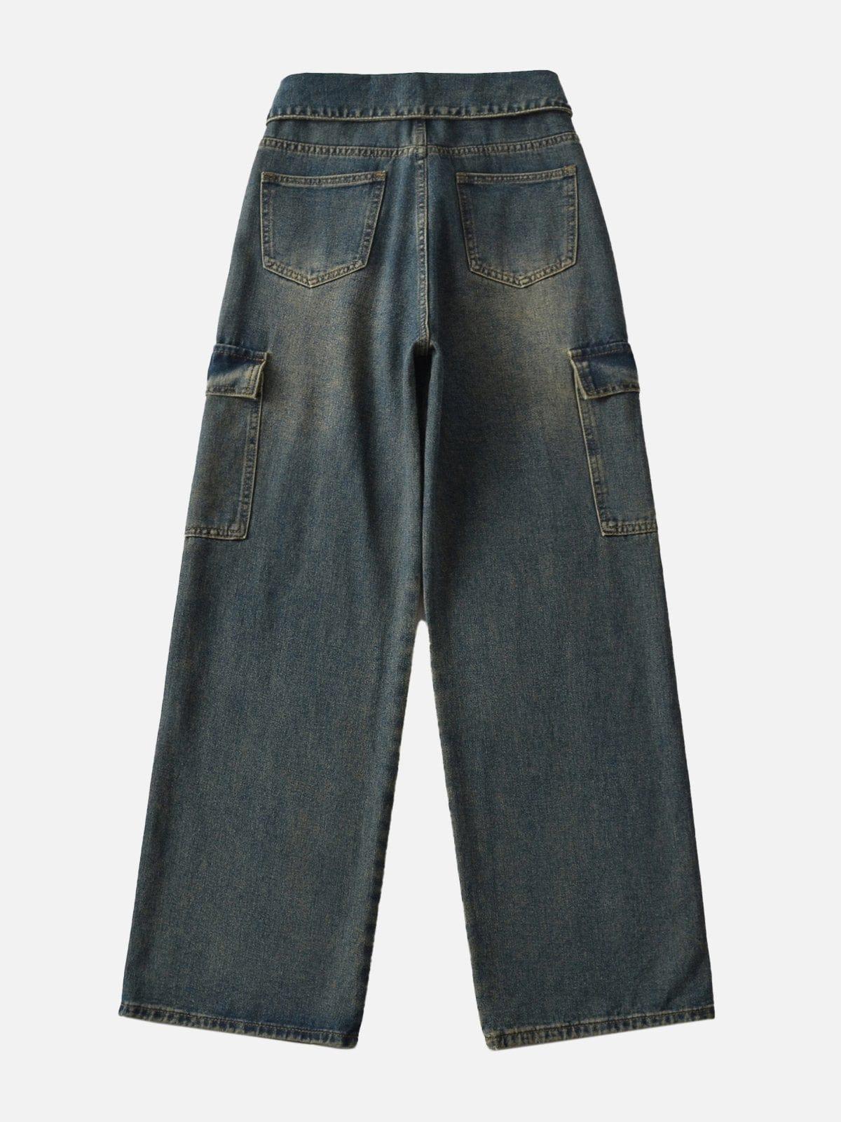Fold-Over Cargo Jeans
