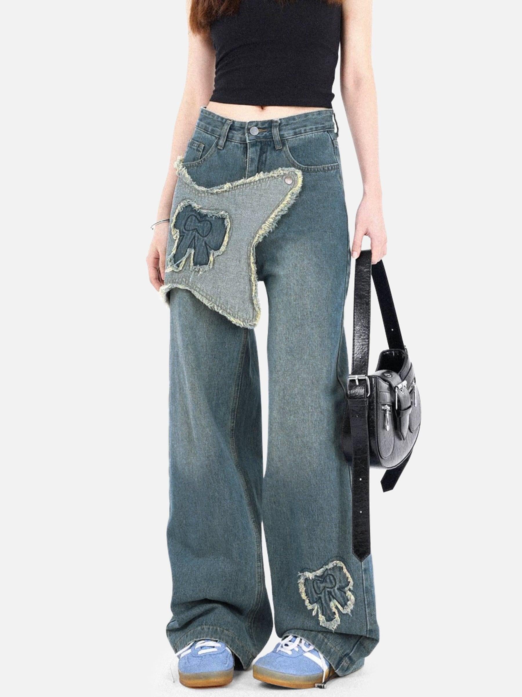 Fringe Bow Jeans