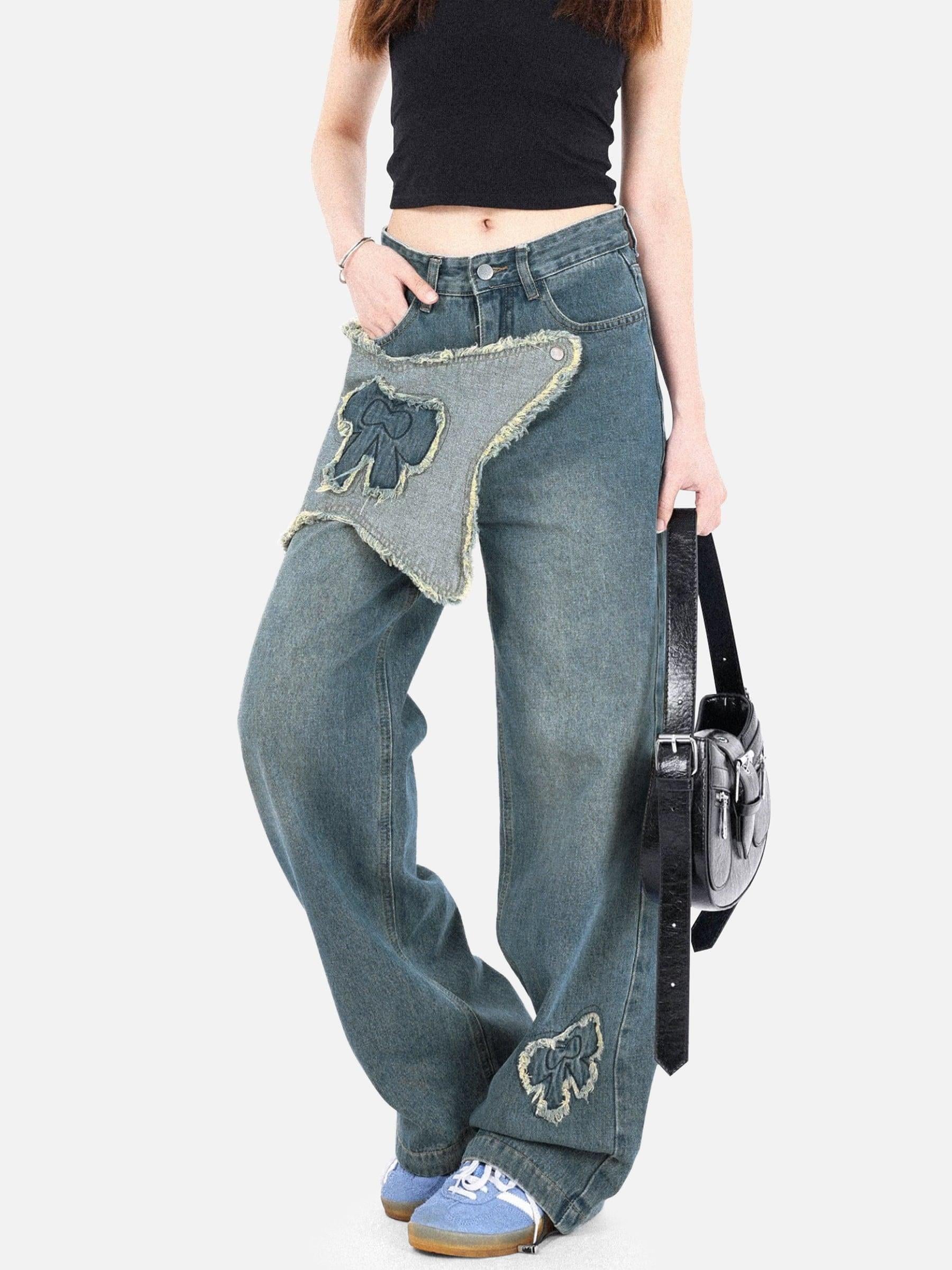 Fringe Bow Jeans