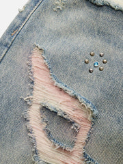 Fringe Distressed Jeans