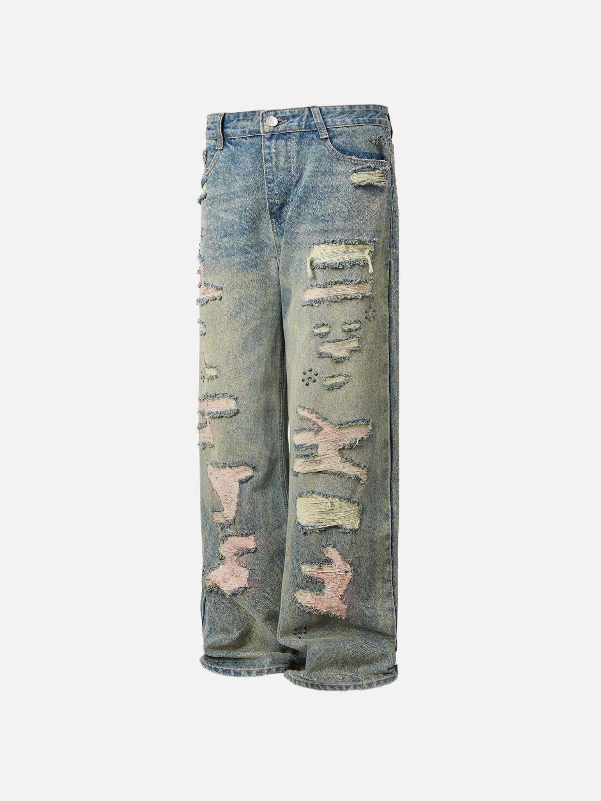 Fringe Distressed Jeans