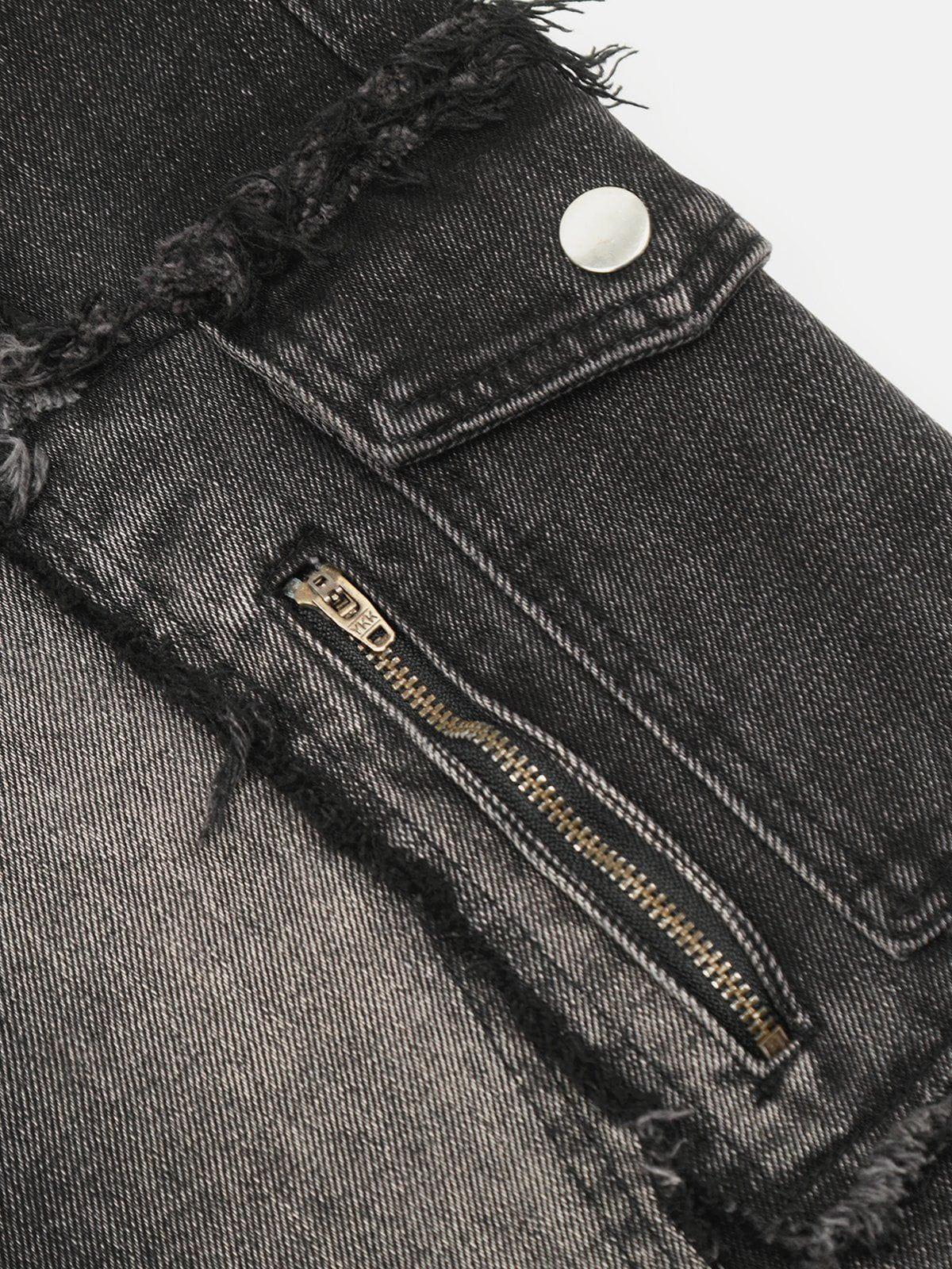 Fringe Multi Pocket Jeans