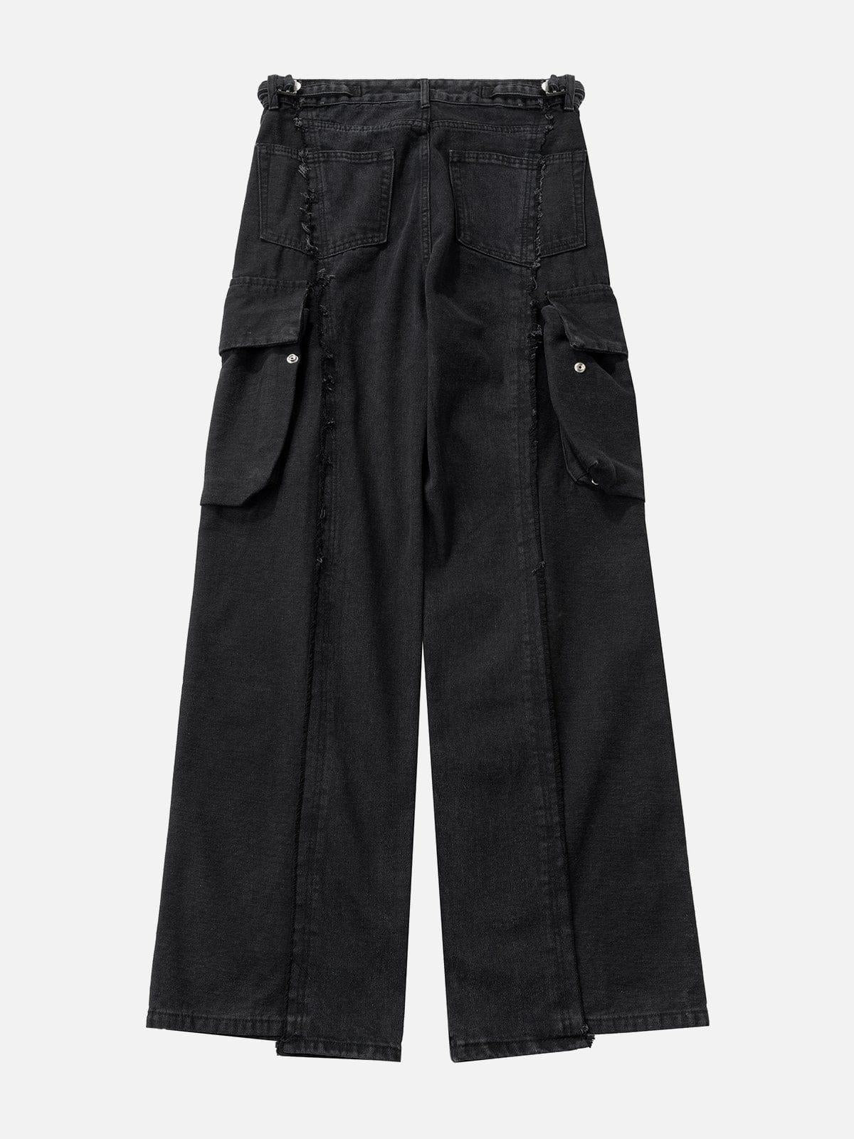 Fringe Multiple Pockets Jeans