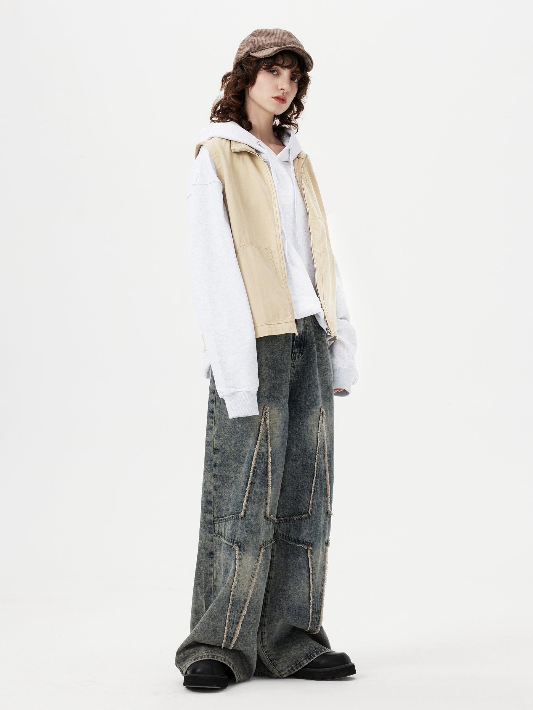 Fringe Star Loose Jeans