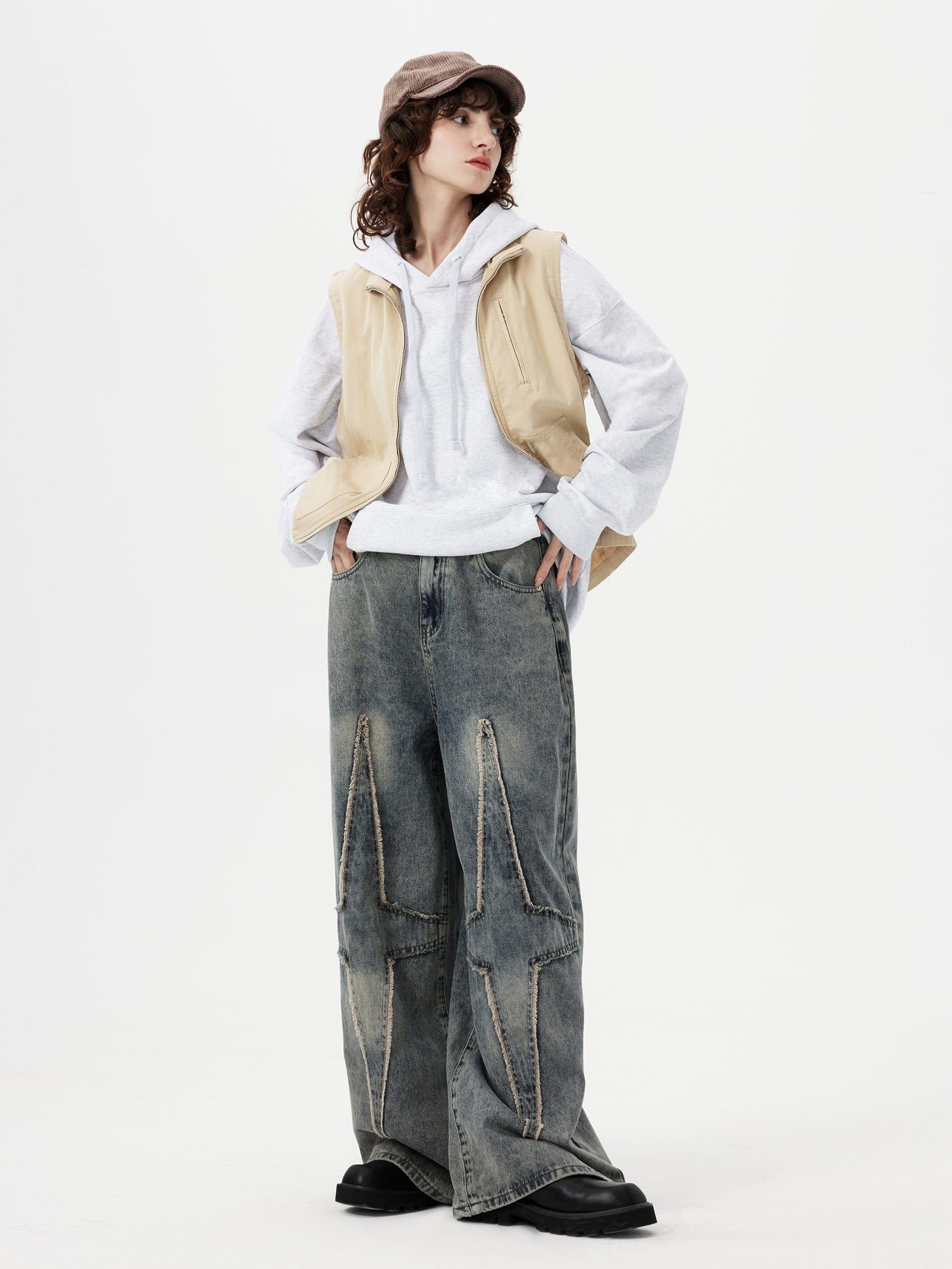 Fringe Star Loose Jeans