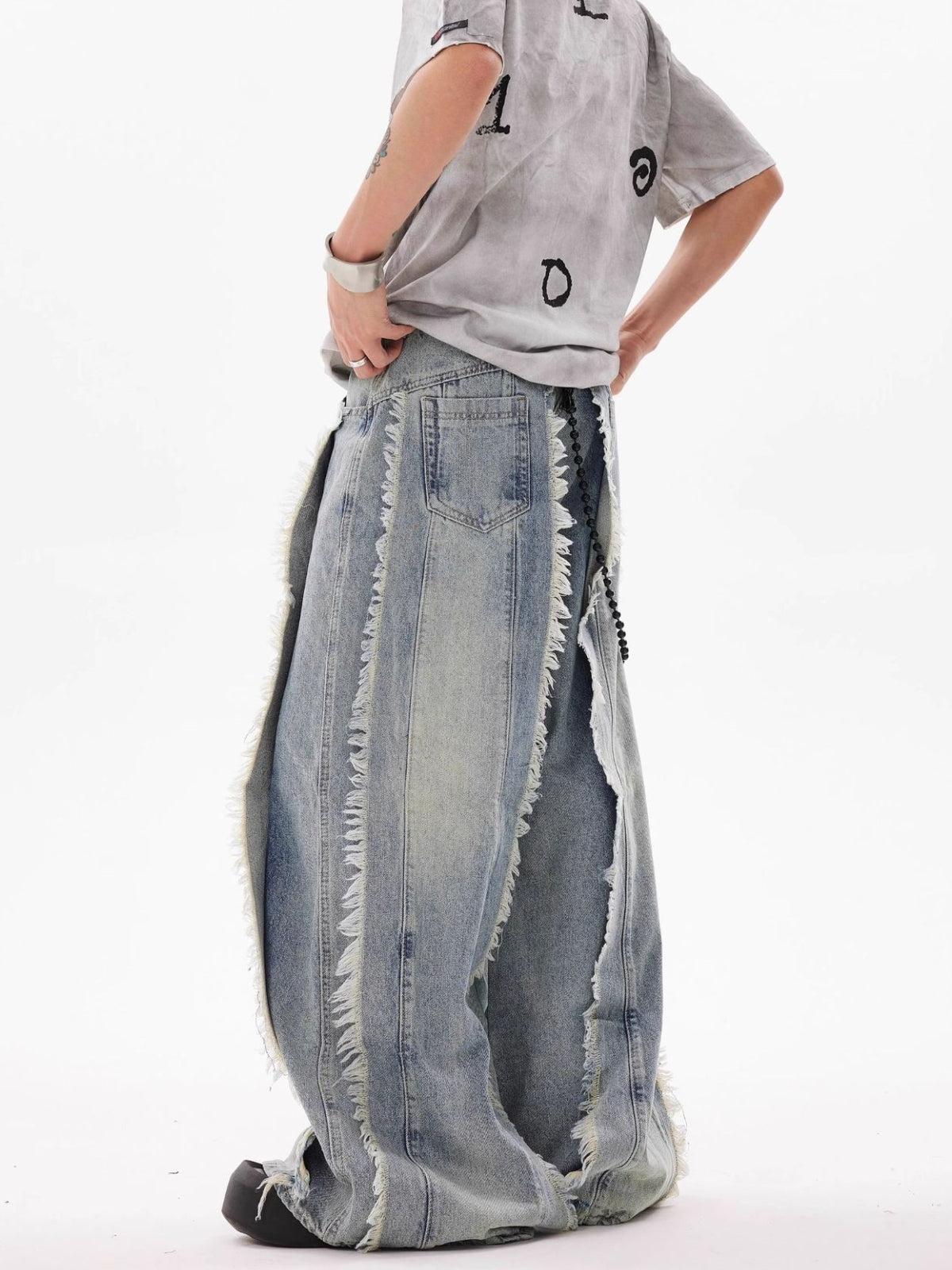 Fringe Washed Jeans