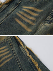 Fringe Washed Jeans