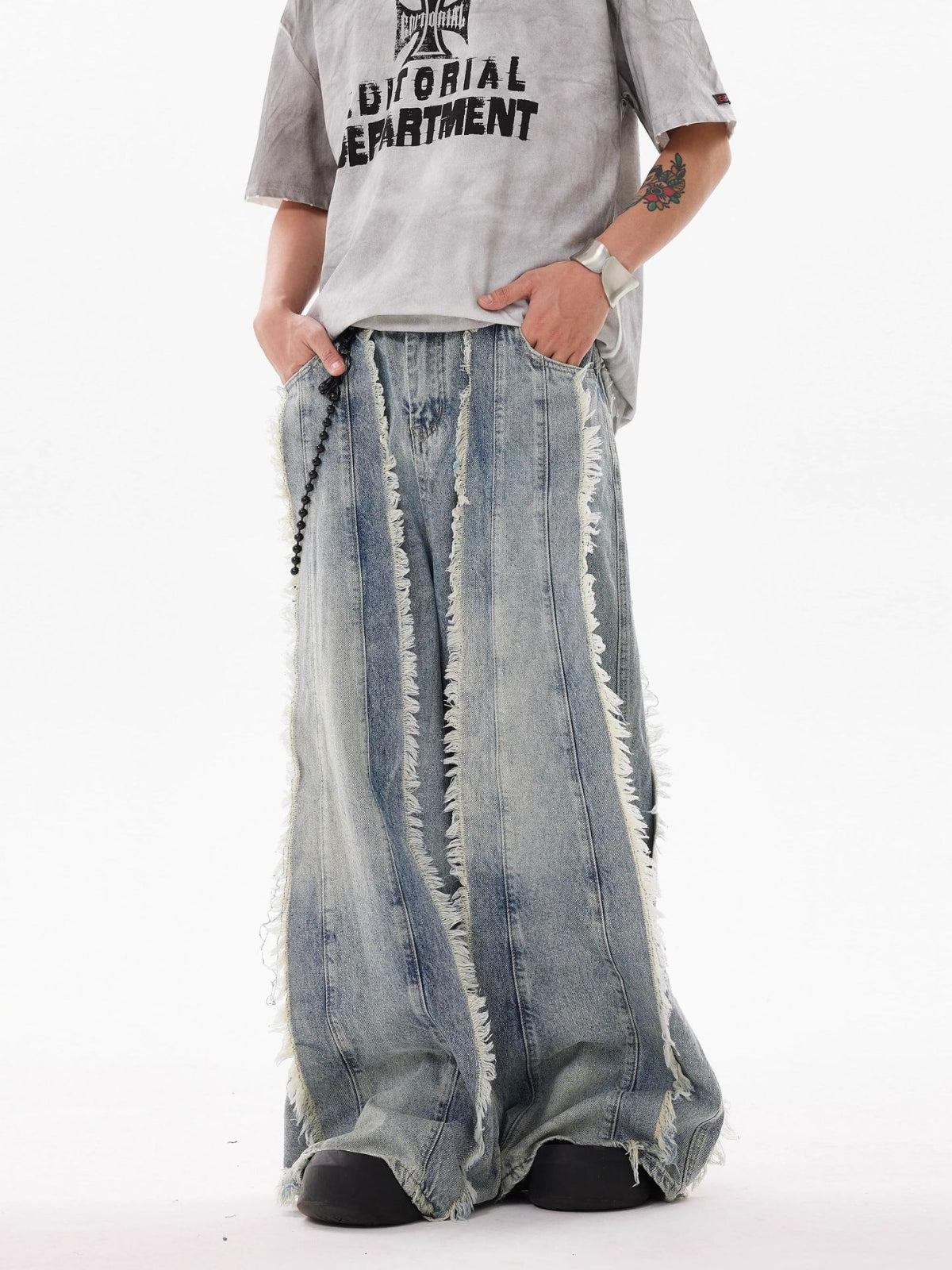 Fringe Washed Jeans