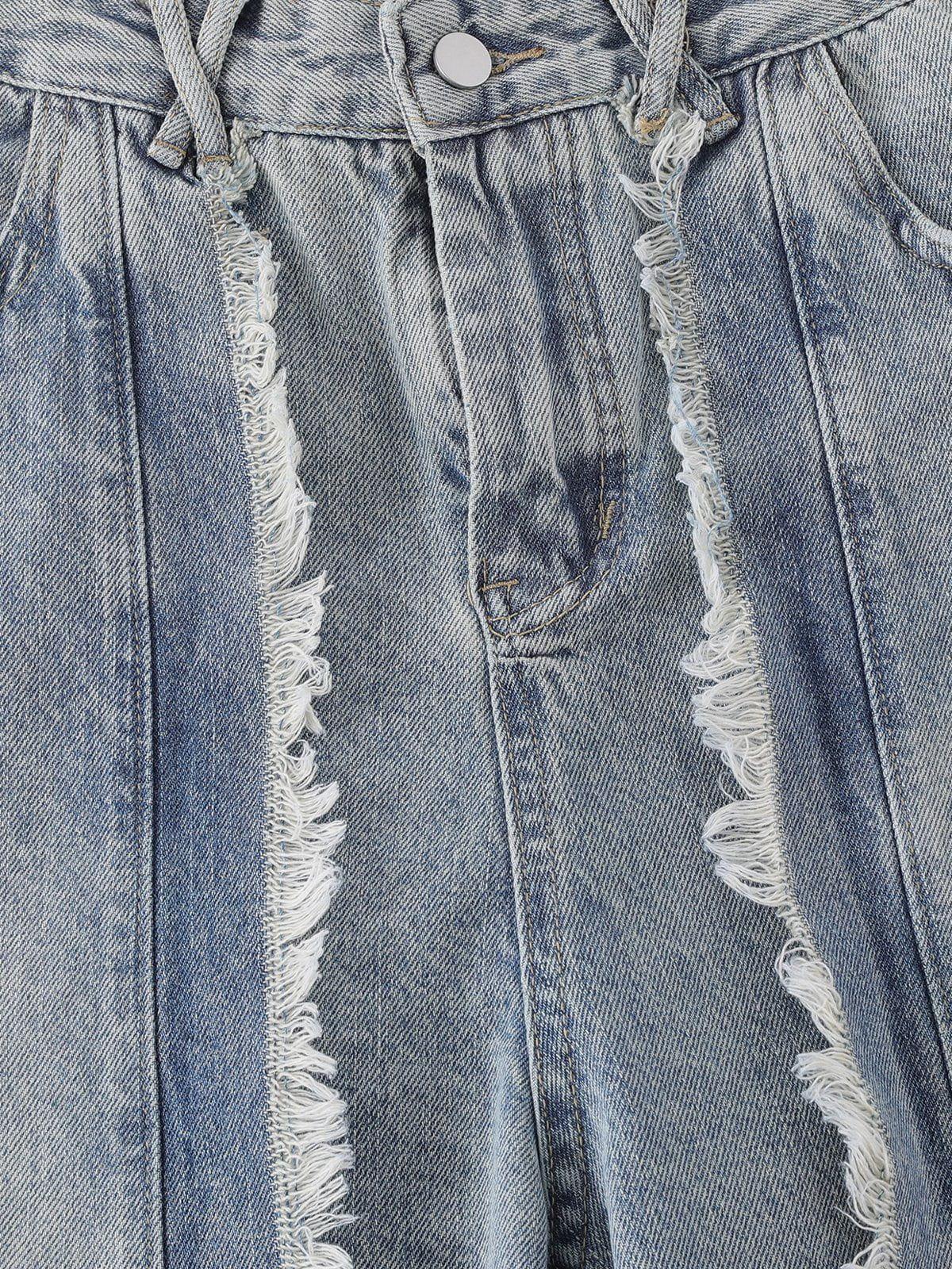 Fringe Washed Jeans