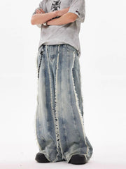 Fringe Washed Jeans