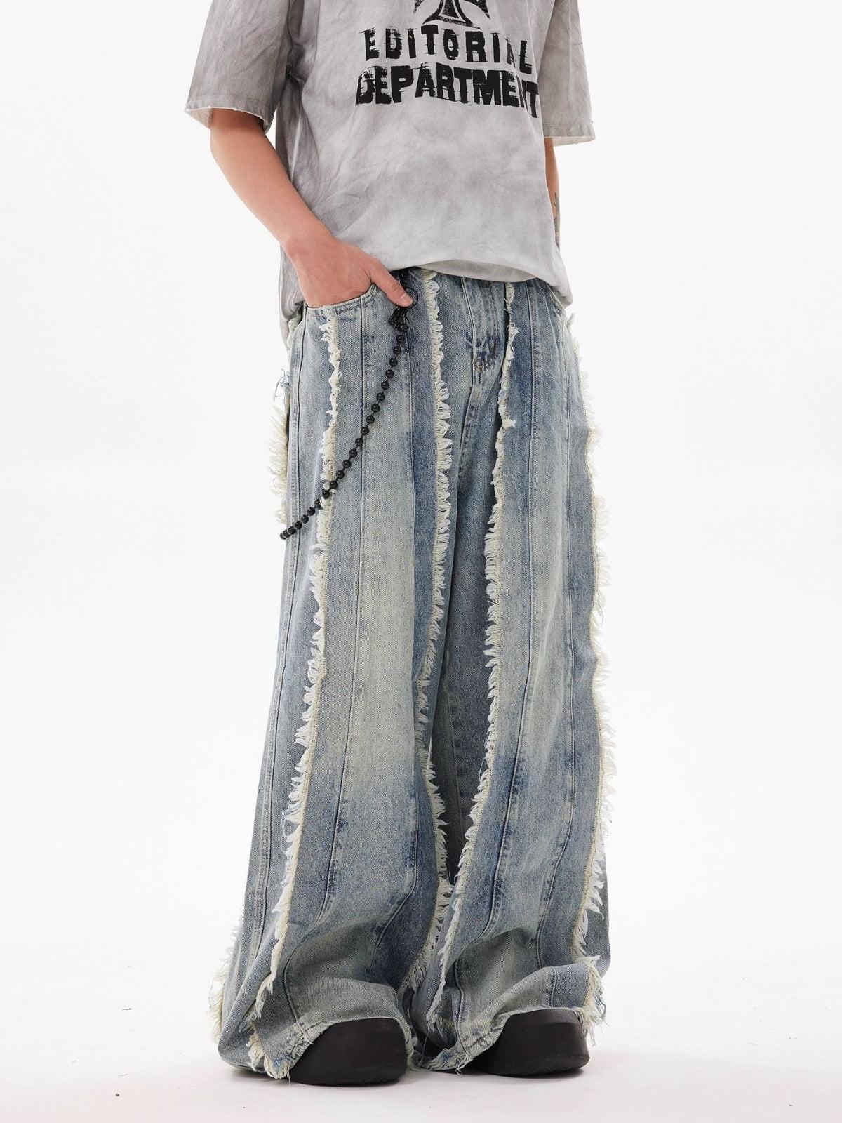 Fringe Washed Jeans
