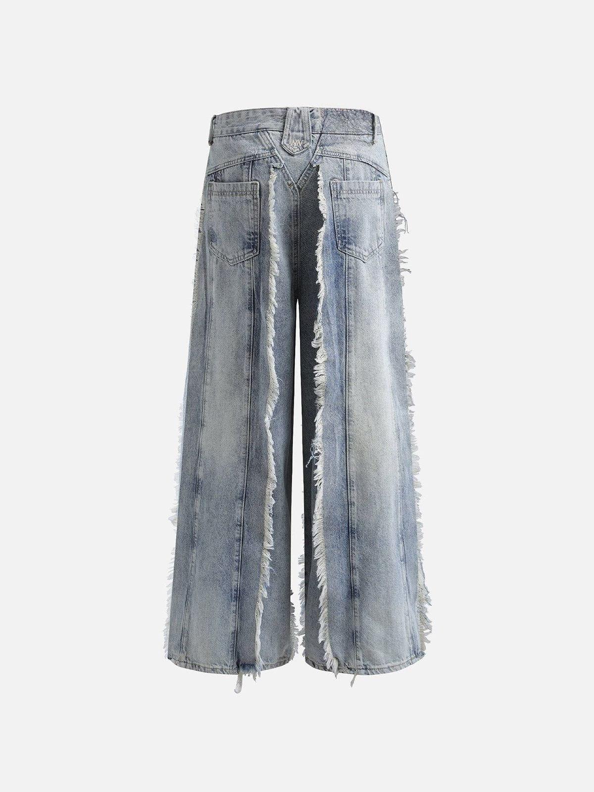Fringe Washed Jeans