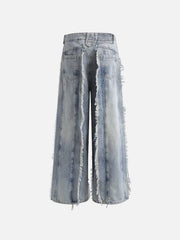 Fringe Washed Jeans